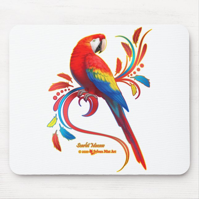 Macaw-Scarlet Mouse Mat (Front)