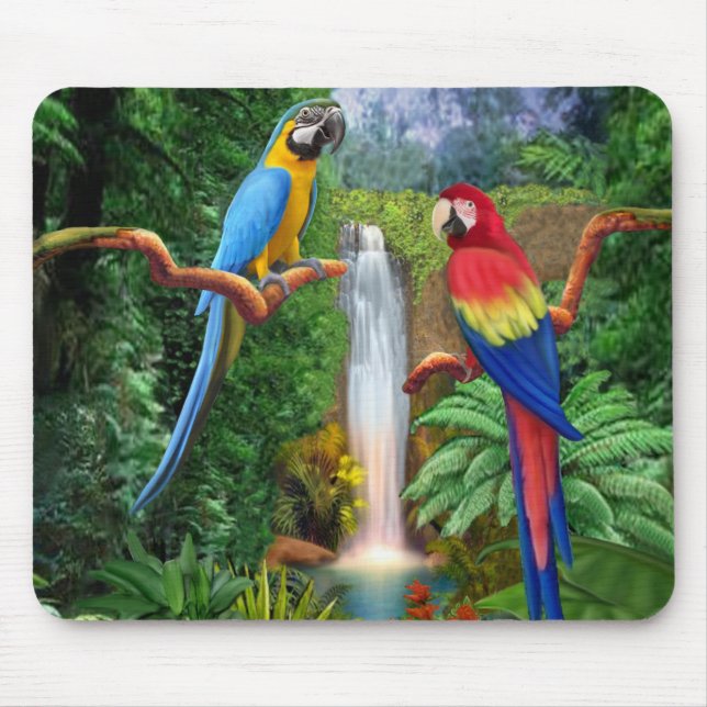 Macaw Tropical Parrots Mouse Mat (Front)