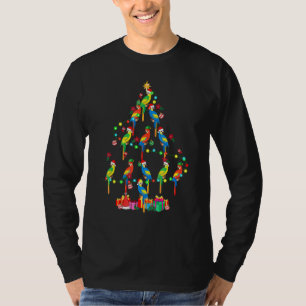 Macaws Christmas Tree Lights Santa Elf Macaw T-Shirt