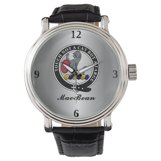 MacBean Clan Badge Personalised Watch (Front)