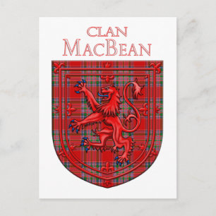 MacBean Tartan Scottish Plaid Lion Rampant Postcard