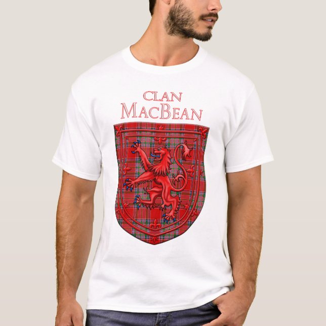 MacBean Tartan Scottish Plaid Lion Rampant T-Shirt (Front)