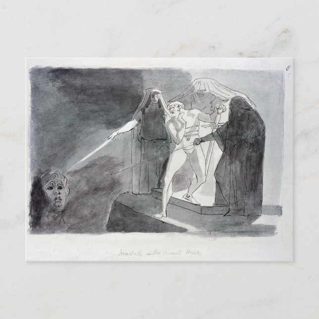 Macbeth and the Armed Head Postcard (Front)