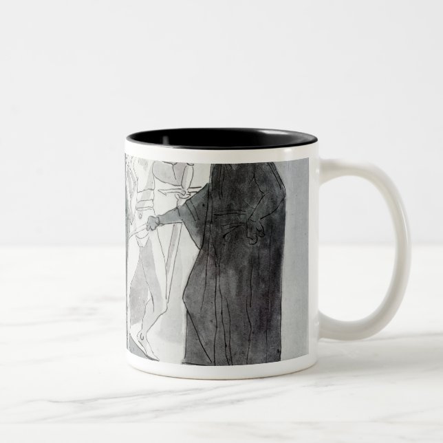 Macbeth and the Armed Head Two-Tone Coffee Mug (Right)