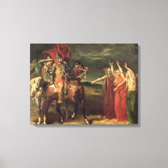 Macbeth and the Three Witches, 1855 Canvas Print (Front)