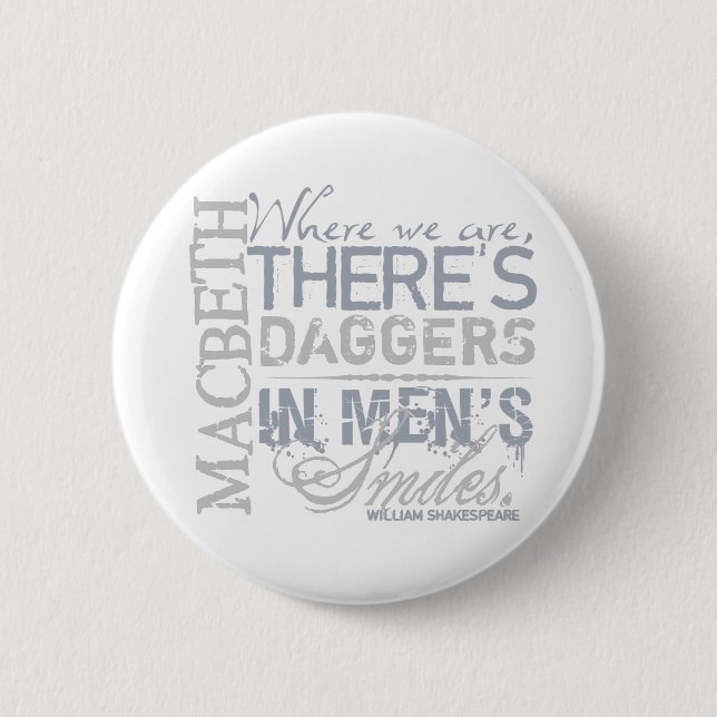 Macbeth Daggers Quote 6 Cm Round Badge (Front)