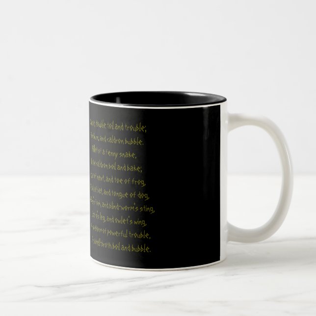 Macbeth Double Double toil and trouble mug (Right)
