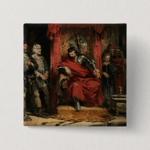 Macbeth instructing the Murderers 15 Cm Square Badge