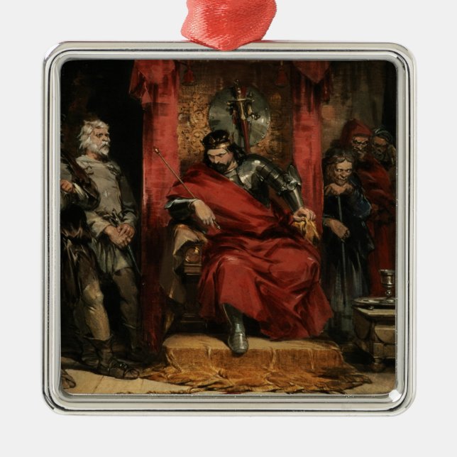 Macbeth instructing the Murderers Metal Tree Decoration (Front)