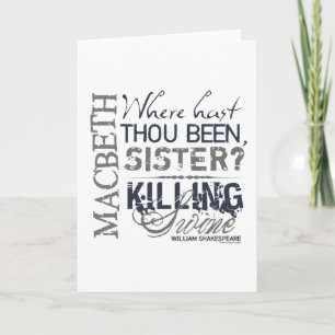 Macbeth Killing Swine Quote Card