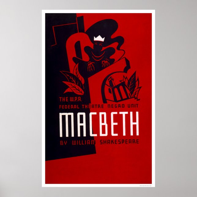 Macbeth Negro Theatre 1937 WPA Poster (Front)