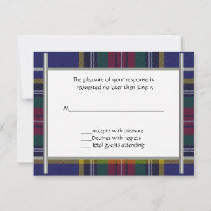 MacBeth Plaid Wedding RSVP Card