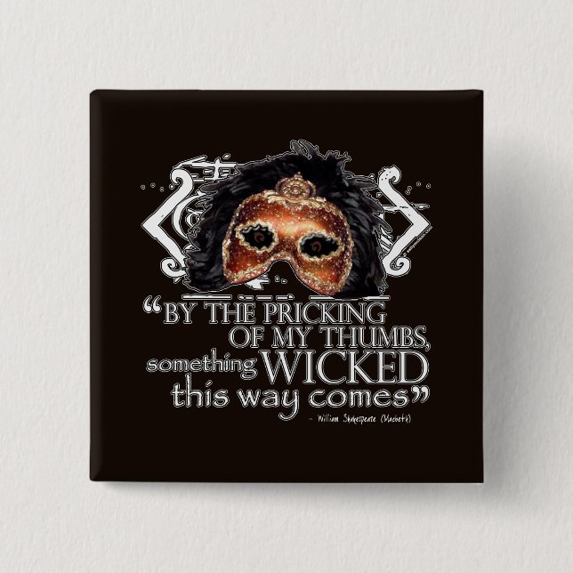 Macbeth Quote 15 Cm Square Badge (Front)