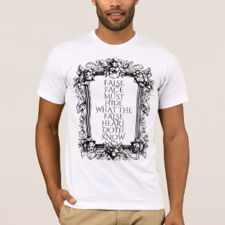 Macbeth Quote Art – “False Face Must Hide” Shakesp T-Shirt