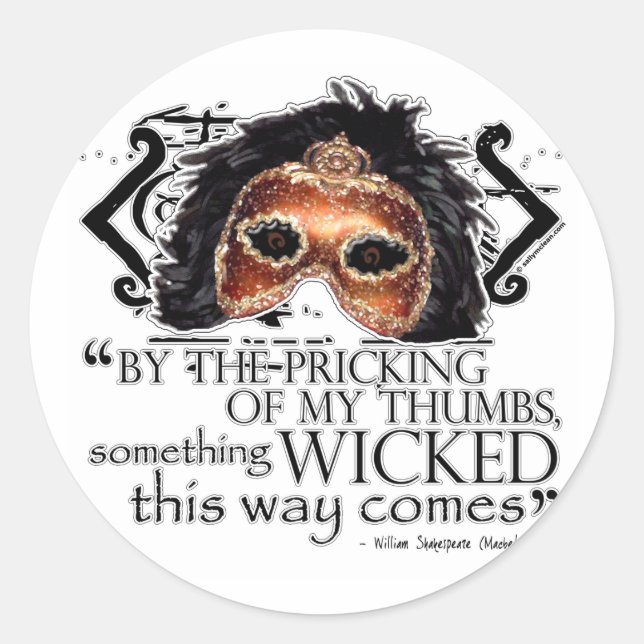 Macbeth Quote Classic Round Sticker (Front)