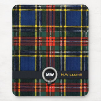 Macbeth Tartan Monogram Mouse Mat