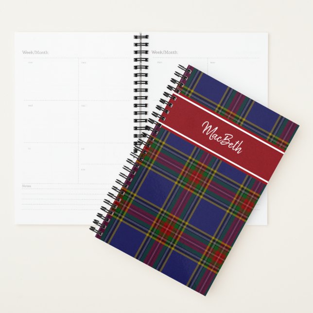 MacBeth Tartan Plaid Planner (Display)
