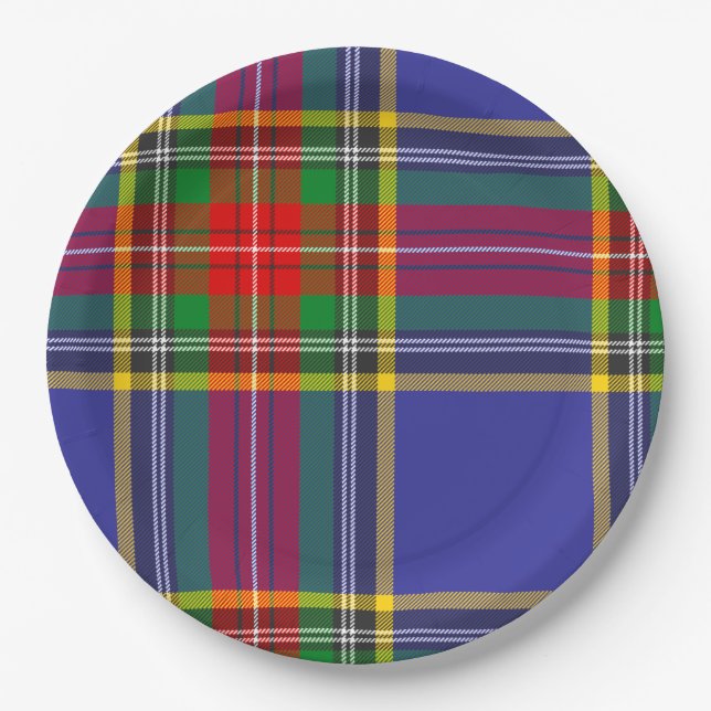 MacBeth Tartan Plaid Scottish Pattern Paper Plate (Front)