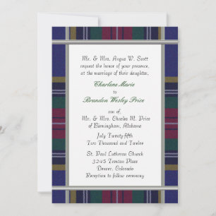 MacBeth Tartan Plaid Wedding Invitation