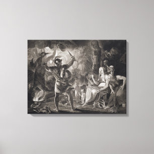 Macbeth, the Three Witches and Hecate in Act IV, S Canvas Print