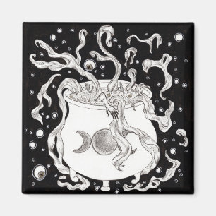 Macbeth witches cauldron magnet