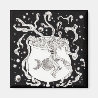 Macbeth witches cauldron magnet