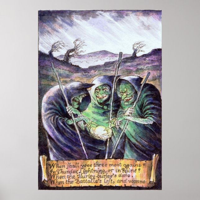 Macbeth Witches Poster (Front)