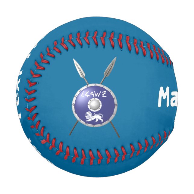 Maccabee Shield And Spears Baseball (Front Left)