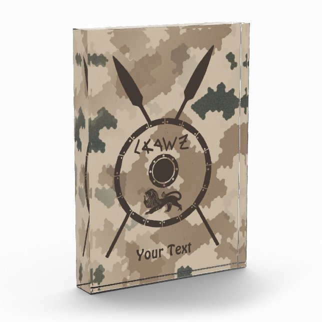 Maccabee Shield And Spears - Desert Photo Block (Left)