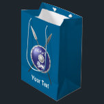 Maccabee Shield And Spears Medium Gift Bag<br><div class="desc">For your Chanukkah party. A depiction of a Maccabee's shield and two spears. The shield is adorned by a lion and text reading "Yisrael" (Israel) in the Paleo-Hebrew alphabet. Add your own additional text. The Maccabees were Jewish rebels who freed Judea from the yoke of the Seleucid Empire. Chanukkah is...</div>