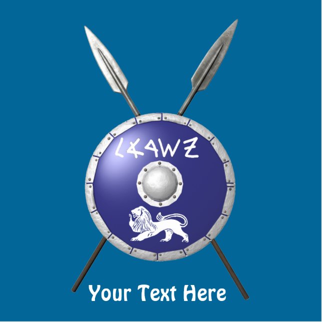 Maccabee Shield And Spears Photo Sculpture Magnet (Front)