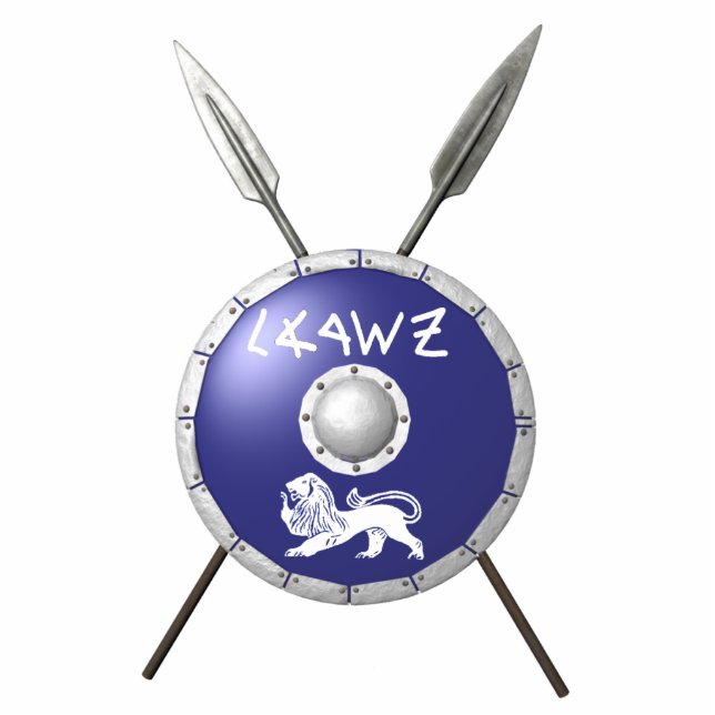 Maccabee Shield And Spears Photo Sculpture Magnet (Front)