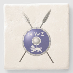 Maccabee Shield And Spears Stone Coaster