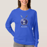 Maccabee Shield And Spears T-Shirt<br><div class="desc">A depiction of a Maccabee's shield and two spears. The shield is adorned by a lion and text reading "Yisrael" (Israel) in the Paleo-Hebrew alphabet. "Maccabee" also appears in English. The Maccabees were Jewish rebels who freed Judea from the yoke of the Seleucid Empire. Chanukkah is not just a mid-winter...</div>