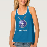 Maccabee Shield And Spears Tank Top<br><div class="desc">A depiction of a Maccabee's shield and two spears. The shield is adorned by a lion and text reading "Yisrael" (Israel) in the Paleo-Hebrew alphabet. English text "Maccabee" also appears. Add your own additional text. You may also change the background colour. The Maccabees were Jewish rebels who freed Judea from...</div>