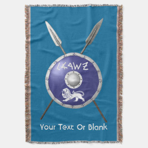 Maccabee Shield And Spears Throw Blanket