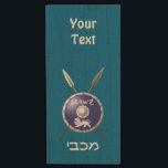 Maccabee Shield And Spears Wood USB Flash Drive<br><div class="desc">A depiction of a Maccabee's shield and two spears. The shield is adorned by a lion and text reading "Yisrael" (Israel) in the Paleo-Hebrew alphabet. "Maccabee" also appears in modern Hebrew. Add your own additional text. The Maccabees were Jewish rebels who freed Judea from the yoke of the Seleucid Empire....</div>