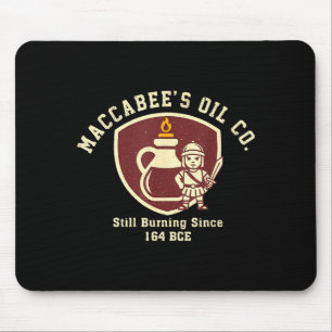 Maccabee's Oil Co Hanukkah Still Burning Since 164 Mouse Mat