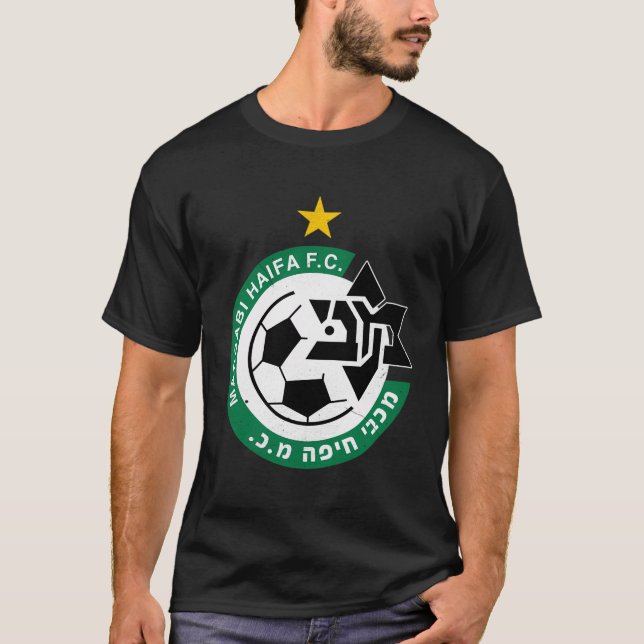 Maccabi Haifa Fc Soccer Team Israel T-Shirt (Front)