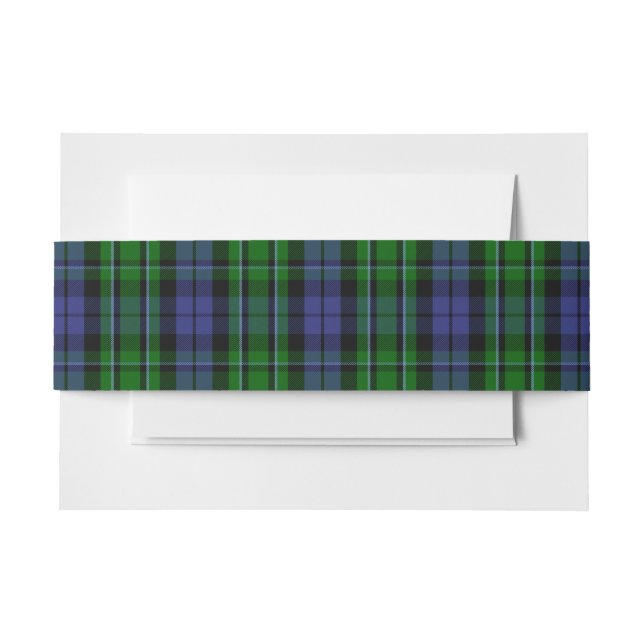 MacCallum Scottish Tartan Belly Band Invitation Belly Band (Front Example)