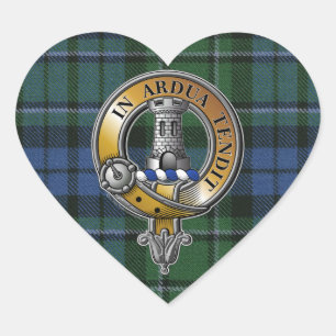 MacCallum Tartan & Badge Heart Sticker