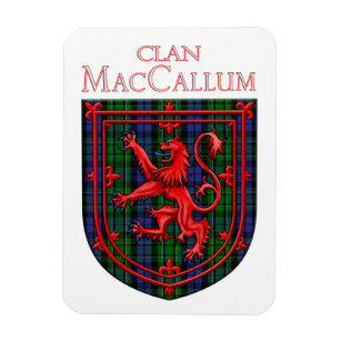 MacCallum Tartan Scottish Plaid Lion Rampant Magnet