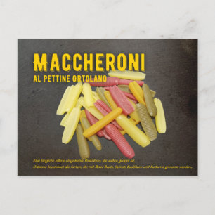 Maccheroni al pettine Italian recipe Postcard