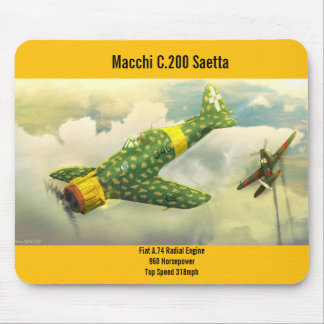 Macchi C.200 Saetta aeroplane mousepad