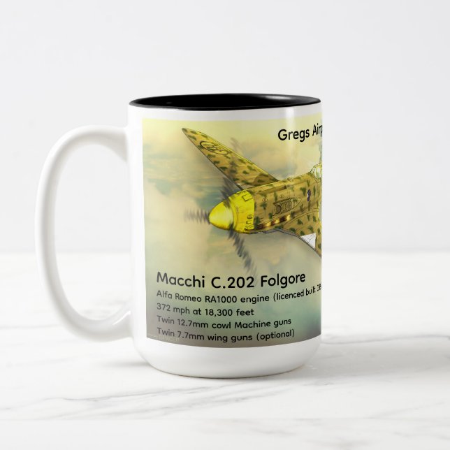 Macchi C.202 Folgore Two-Tone Coffee Mug (Left)