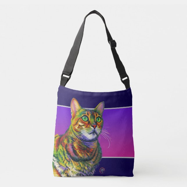 Macchi Kitty Looking at you in Disbelief Crossbody Bag (Front)