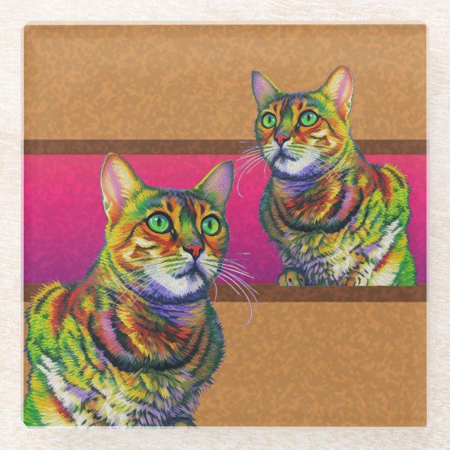 MACCHI SQUARED GLASS COASTER (Front)