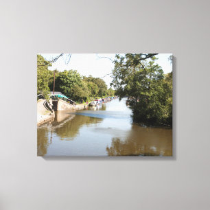 Macclesfield Canal Higher Poynton Cheshire Canvas Print