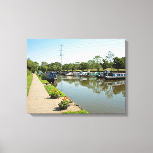 Macclesfield Canal Higher Poynton Cheshire Canvas Print