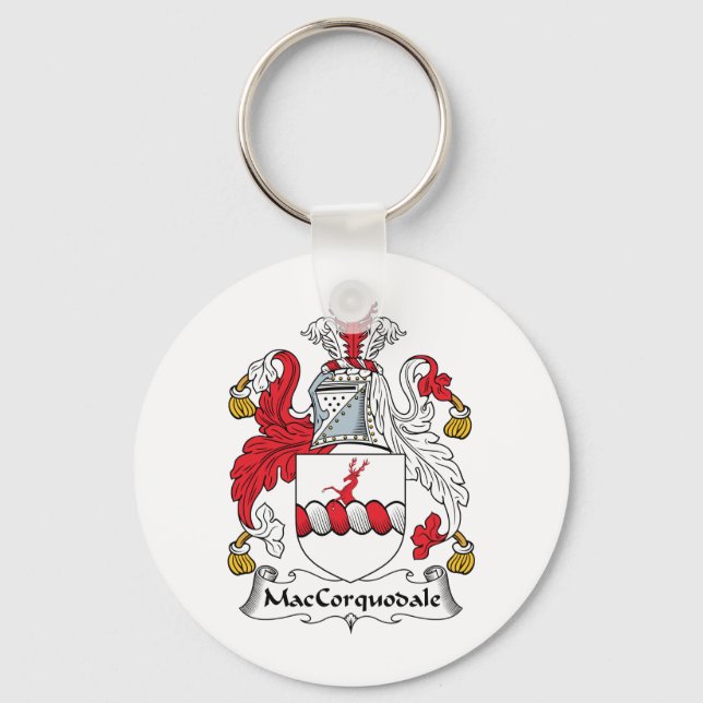 MacCorquodale Family Crest Key Ring (Front)
